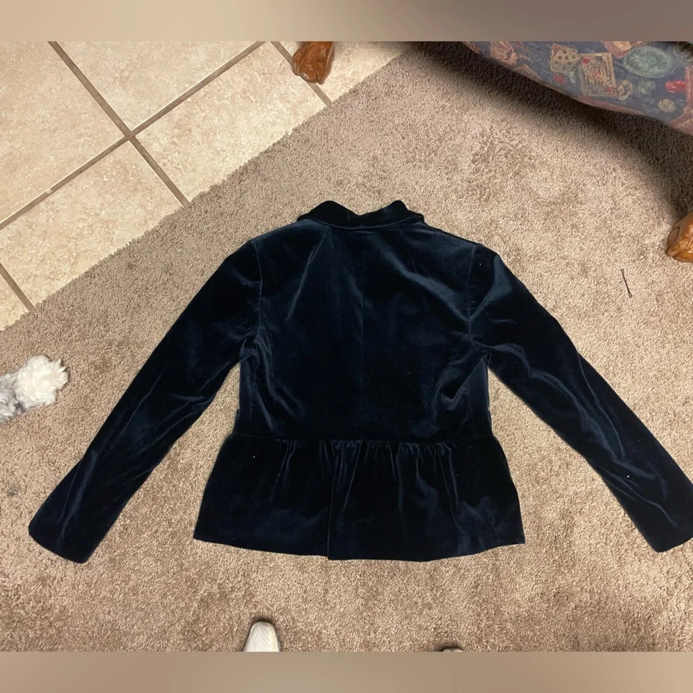 J.Crew Navy Velvet Blazer - Picture 3 of 7